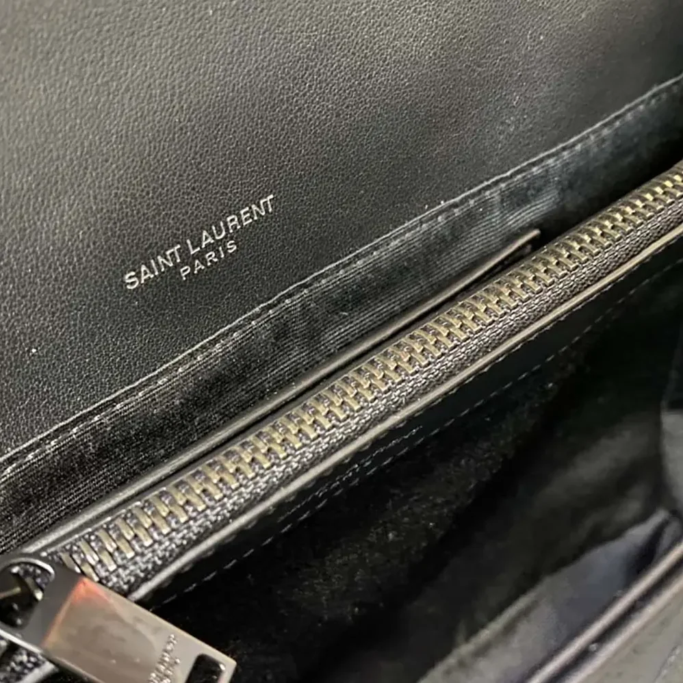 Saint Laurent YSL College Medium in Quilted Leather for Women in Black Saint Laurent YSL College Medium in Quilted Leather for Women in Black