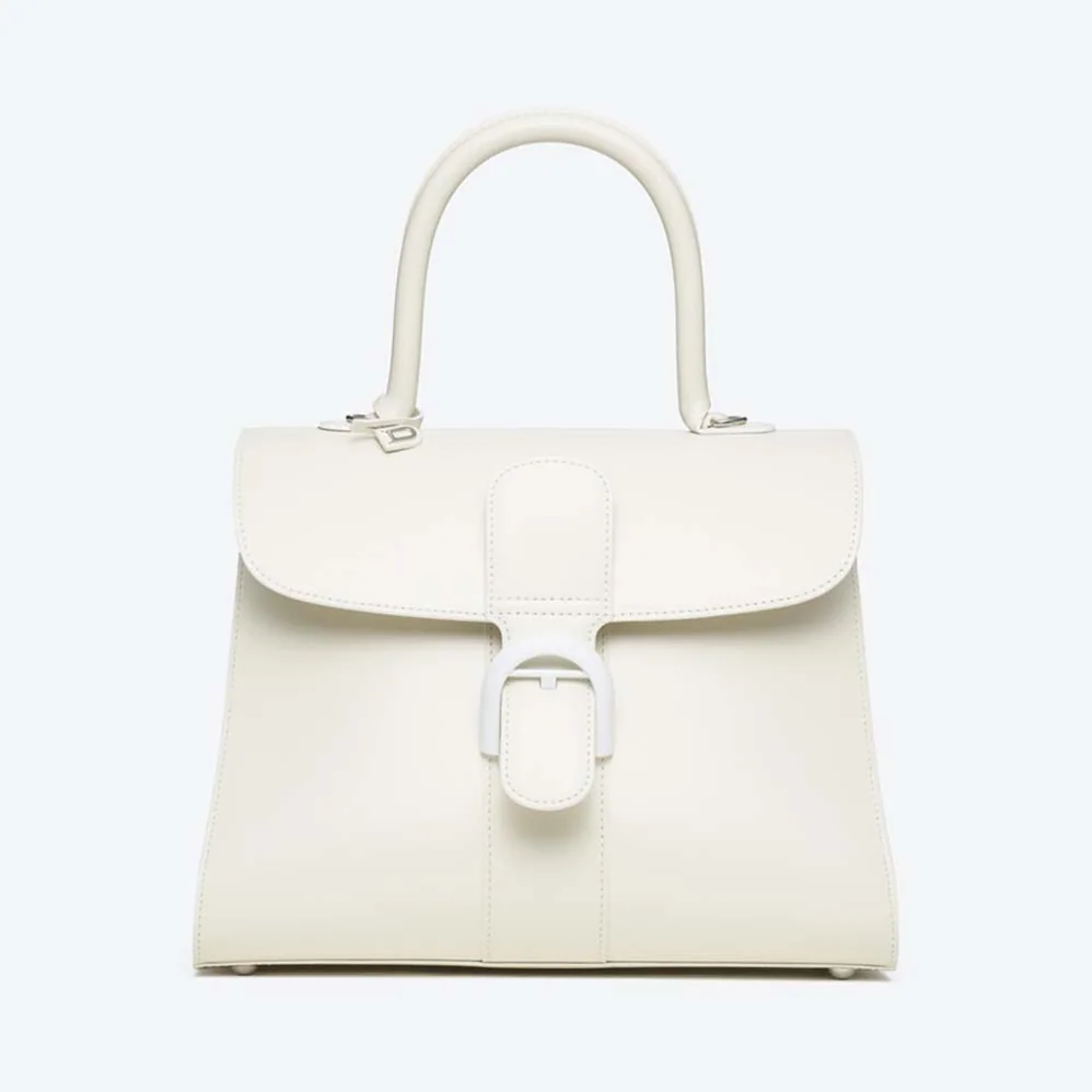 Delvaux Brillant MM in Box Calf for Women in White Delvaux Brillant MM in Box Calf for Women in White