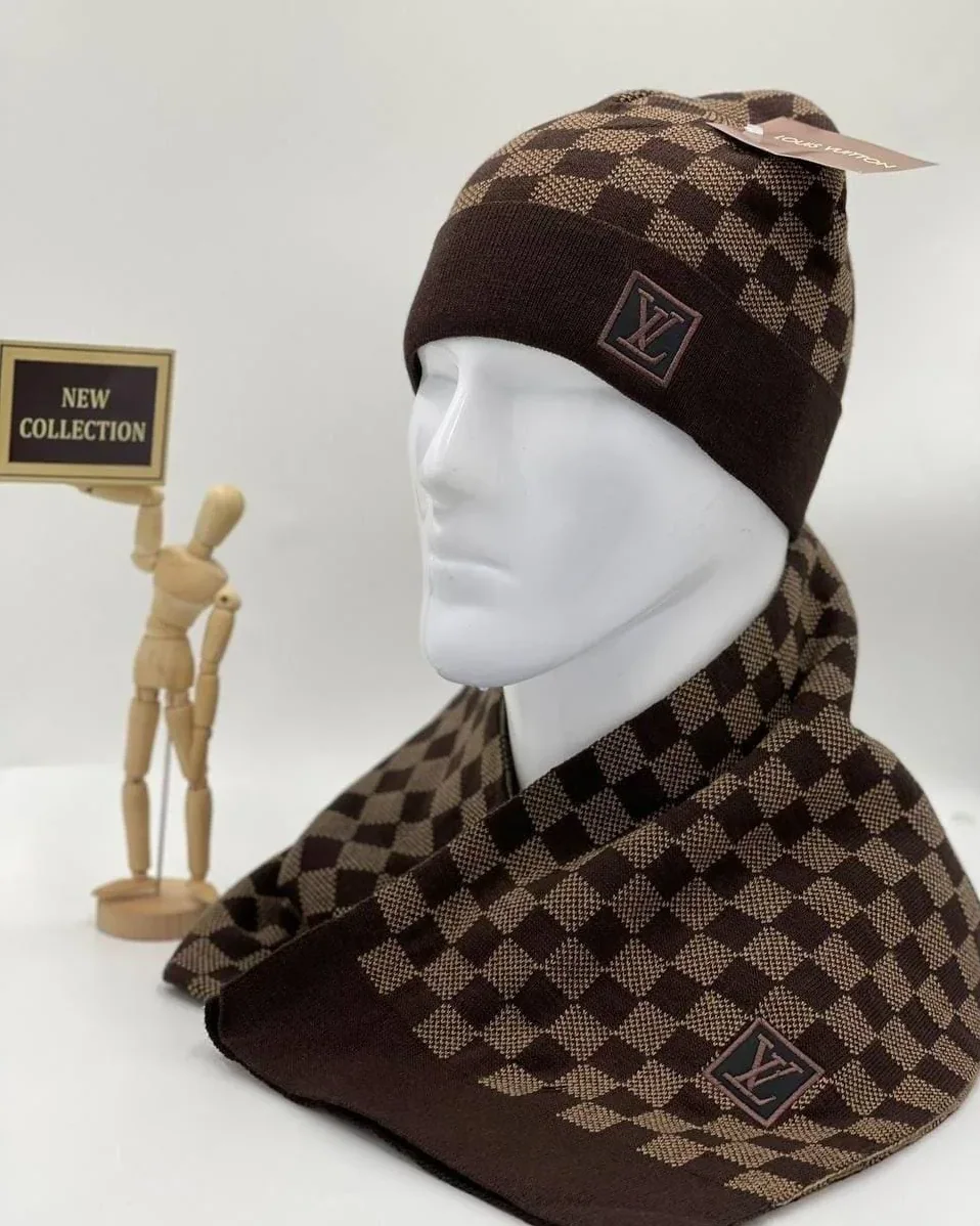 Petit Damier Hat Scarf