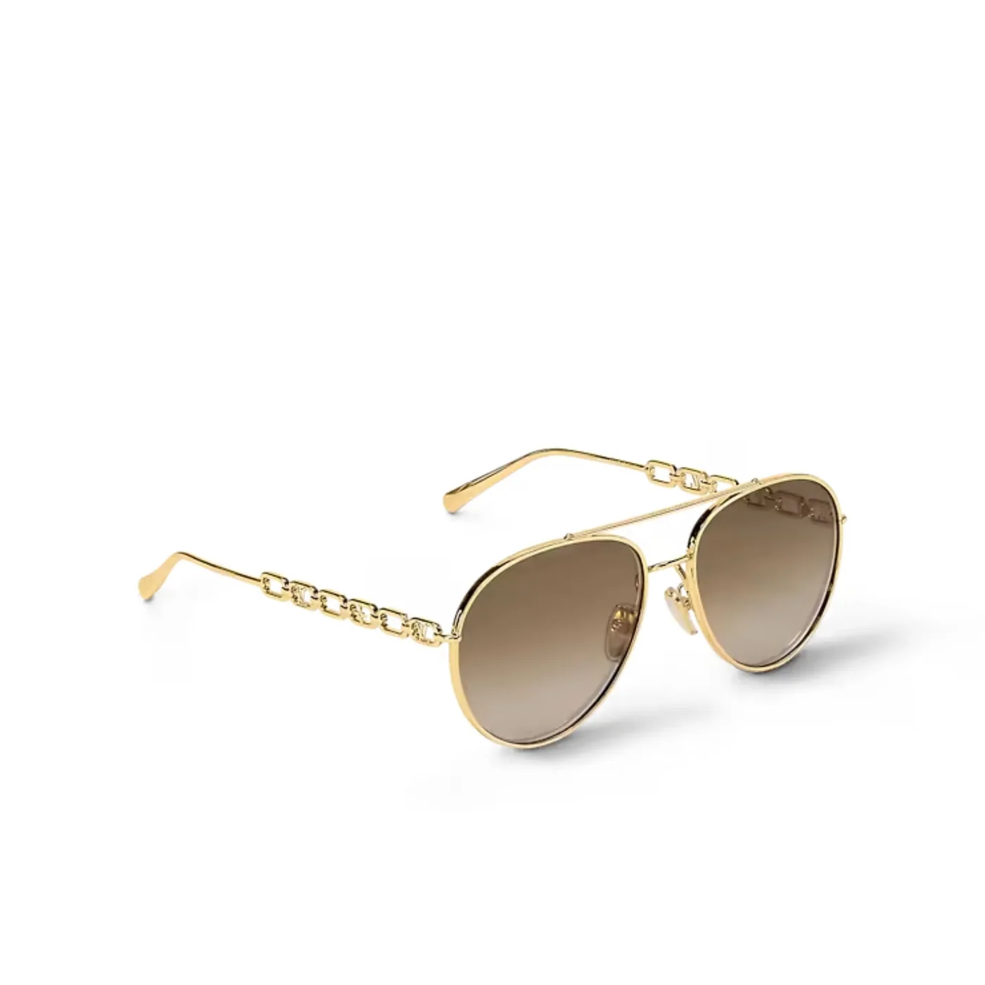 Louis Vuitton My LV Chain Pilot Sunglasses Gold Louis Vuitton My LV Chain Pilot Sunglasses Gold