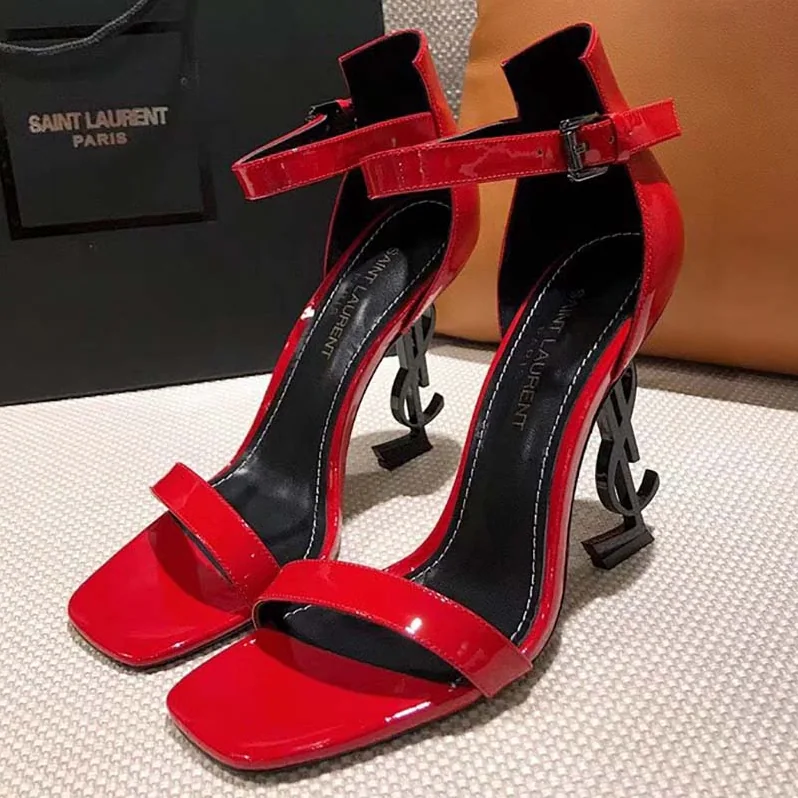 Saint Laurent YSL Opyum 110 Sandals Patent Leather for Women in Red Saint Laurent YSL Opyum 110 Sandals Patent Leather for Women in Red