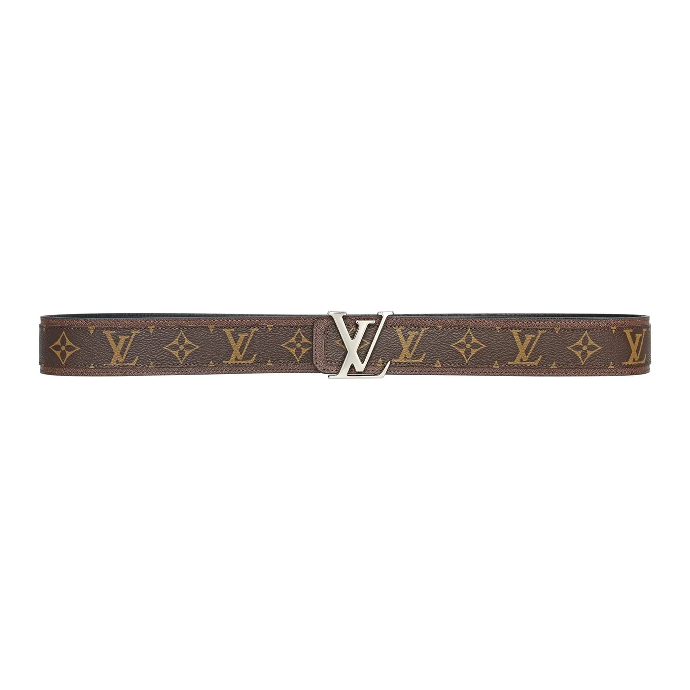 Brown Monogram style Leather Belt Amazing Brown