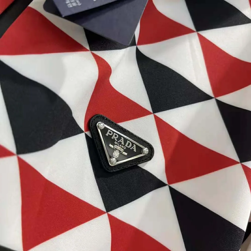 Prada Printed Jersey Hoodie for Women in Red