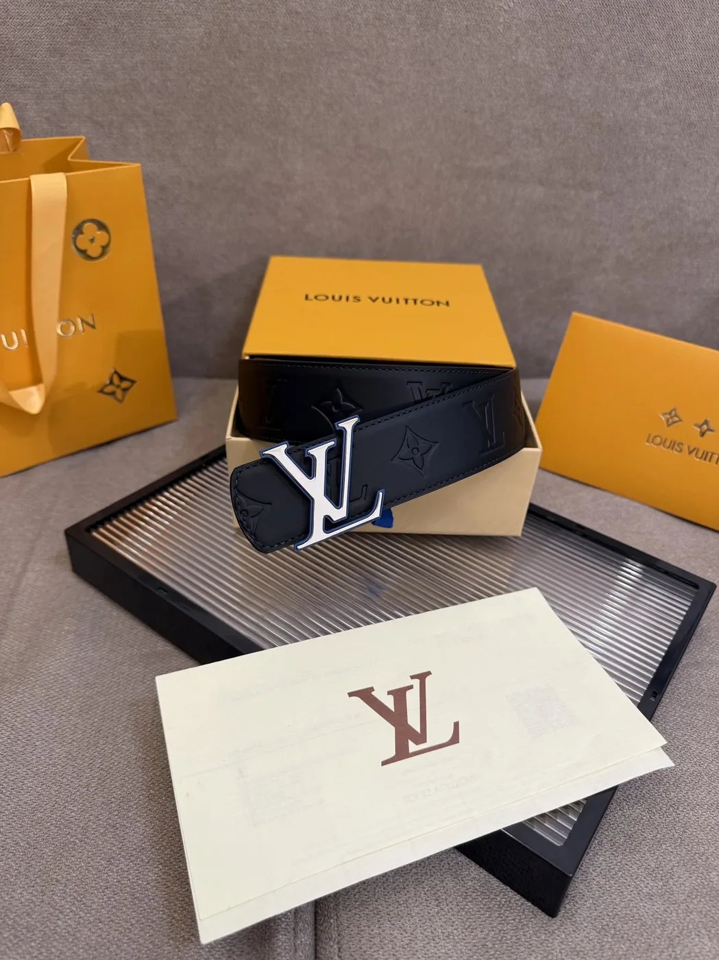 Louis Vuitton LV Initiales Monogram Eclipse Belt Black With Silver Buckle Louis Vuitton LV Initiales Monogram Eclipse Belt Black With Silver Buckle