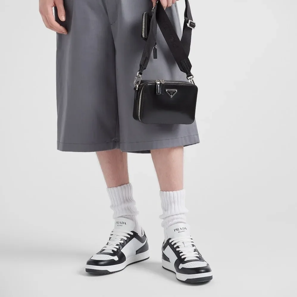 Prada Downtown Leather Sneakers White/Black 2EE364_3LKG_F0T8F_F_D001 Prada Downtown Leather Sneakers White/Black 2EE364_3LKG_F0T8F_F_D001