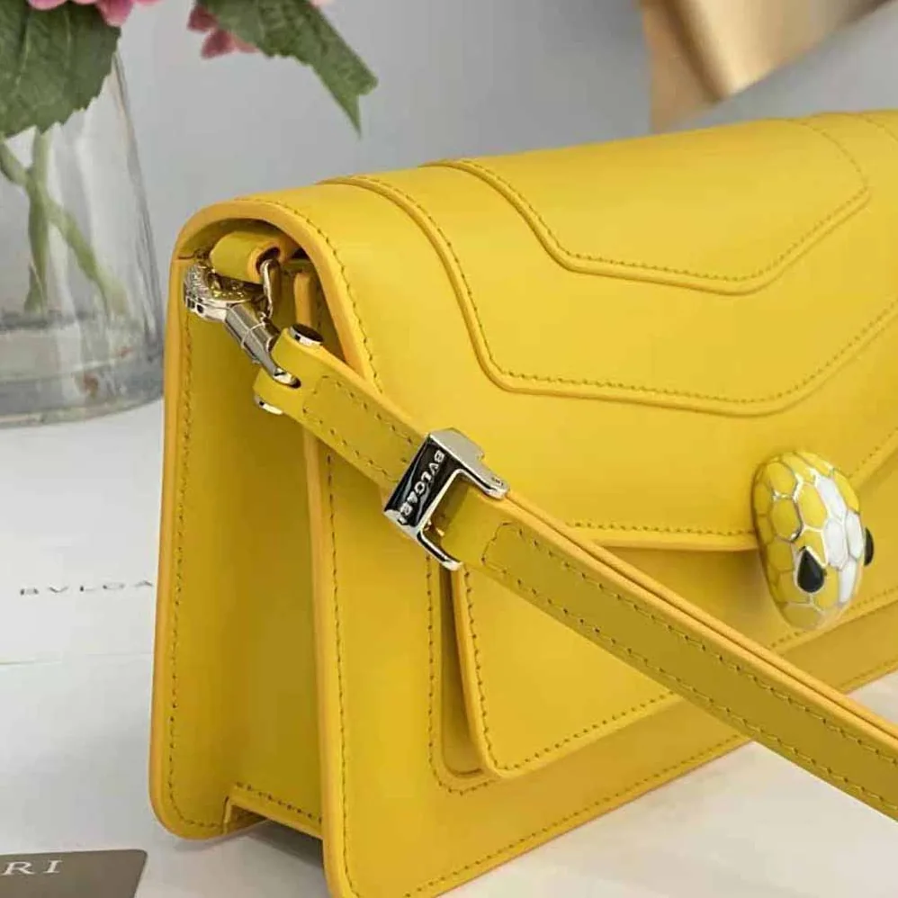 Bvlgari Serpenti Forever East-West Shoulder Bag for Women in Yellow Bvlgari Serpenti Forever East-West Shoulder Bag for Women in Yellow