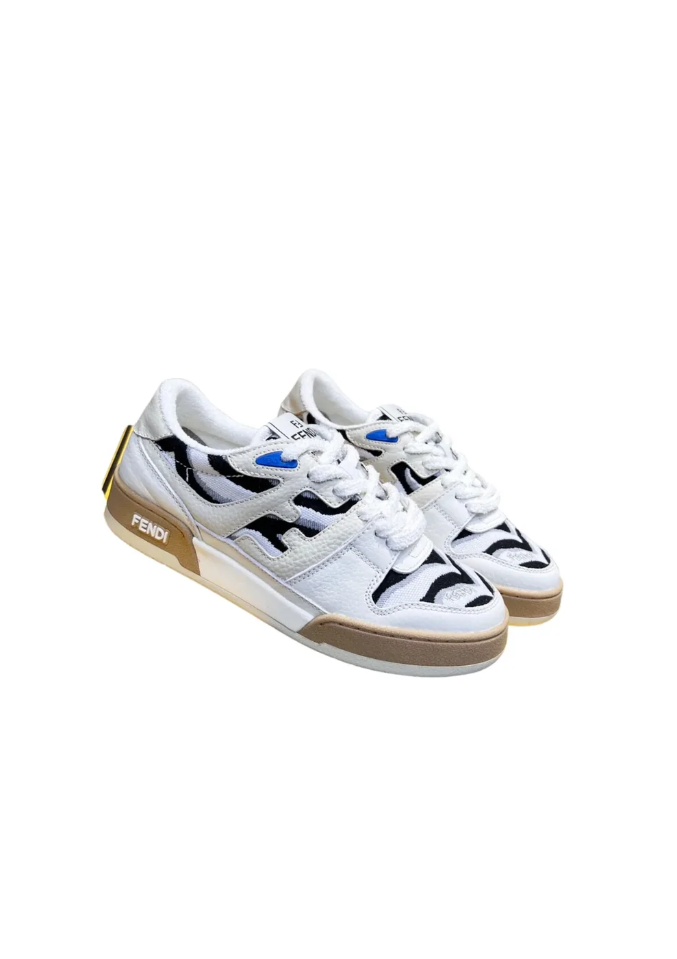 Fendi FD Fendi Match Low Tops Sneakers Black And White