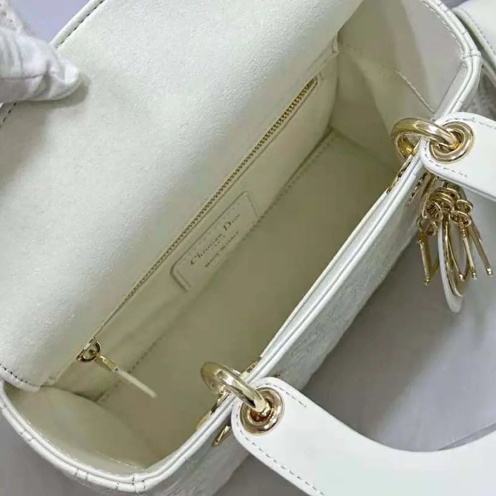 Dior Small Lady Dior my Abcdior Bag Latte Quilted-Effect Lambskin with Ornamental Motif for Women Dior Small Lady Dior my Abcdior Bag Latte Quilted-Effect Lambskin with Ornamental Motif for Women