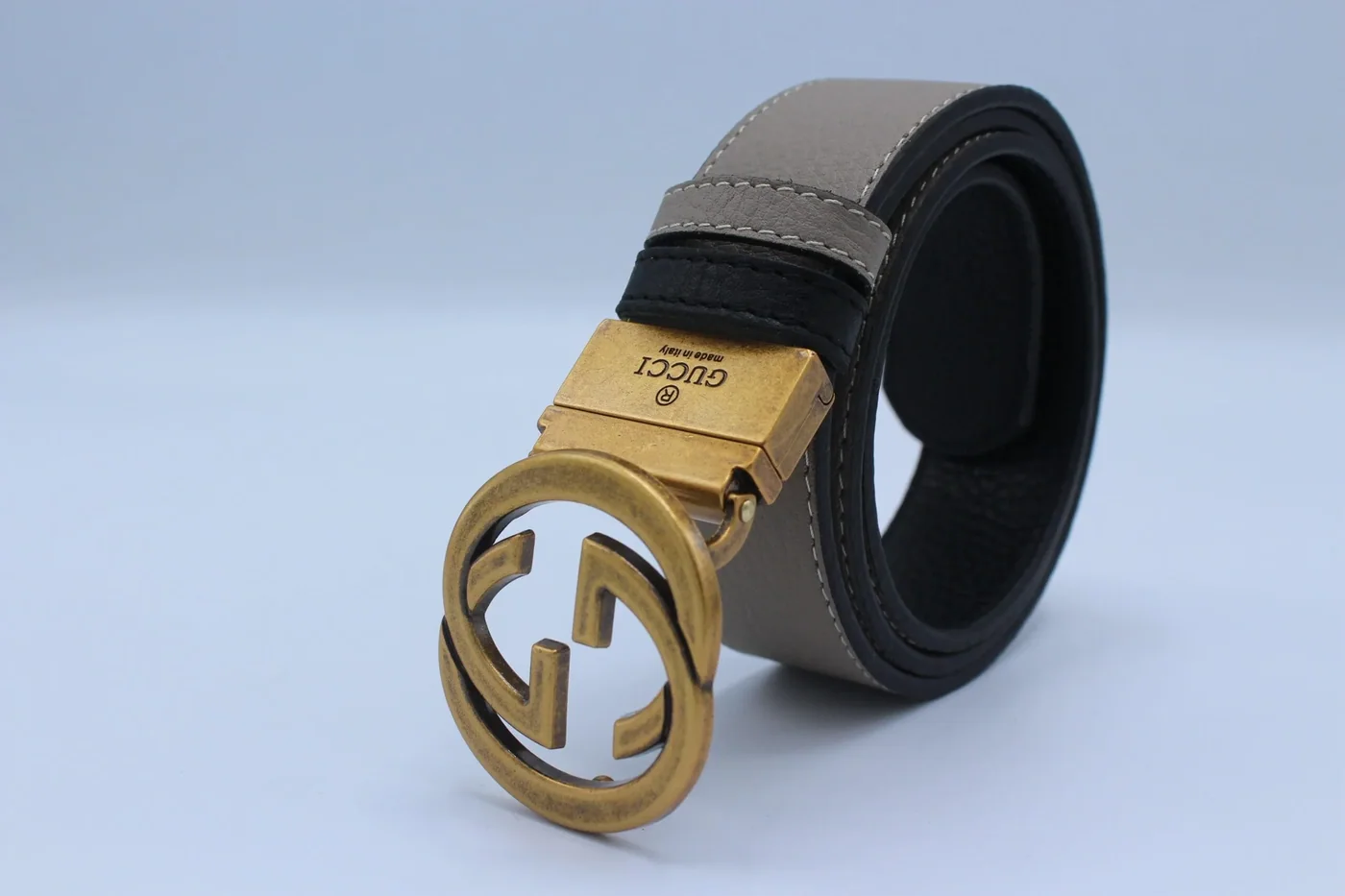 Reversible GG Buckle Leather Belt