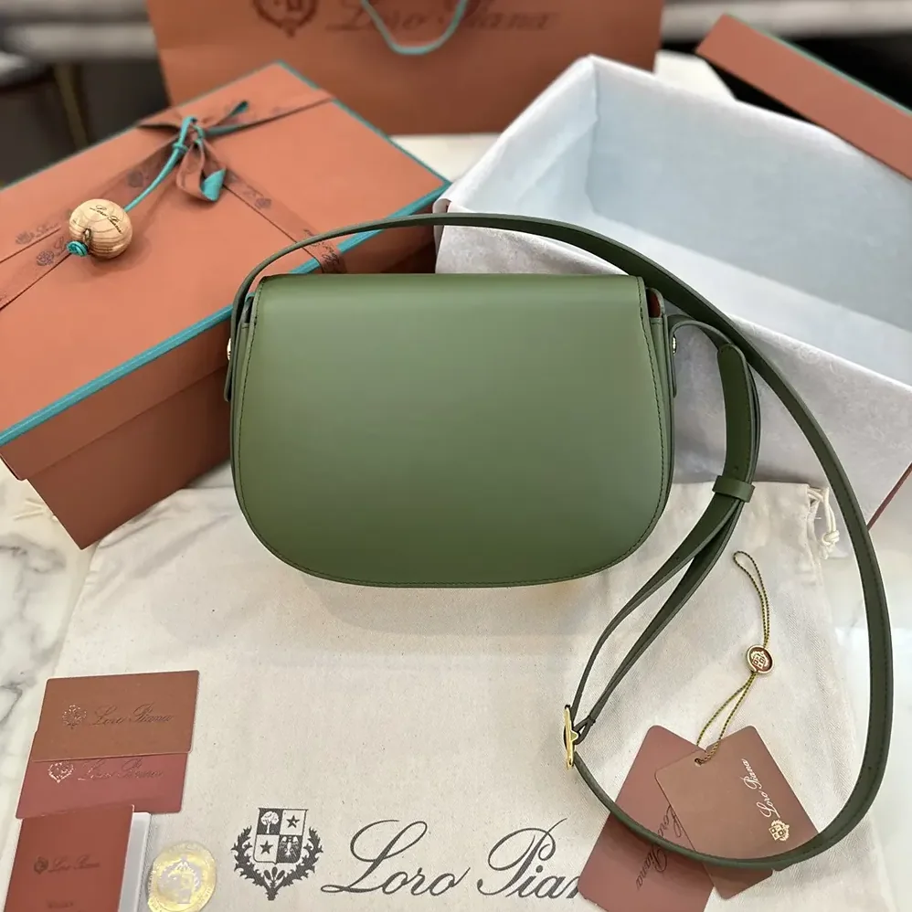 Loro Piana Mini Ghiera Bag for Women in Dark Green Loro Piana Mini Ghiera Bag for Women in Dark Green