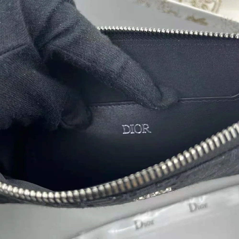 Dior A5 Pouch Black Dior Oblique Jacquard for Men