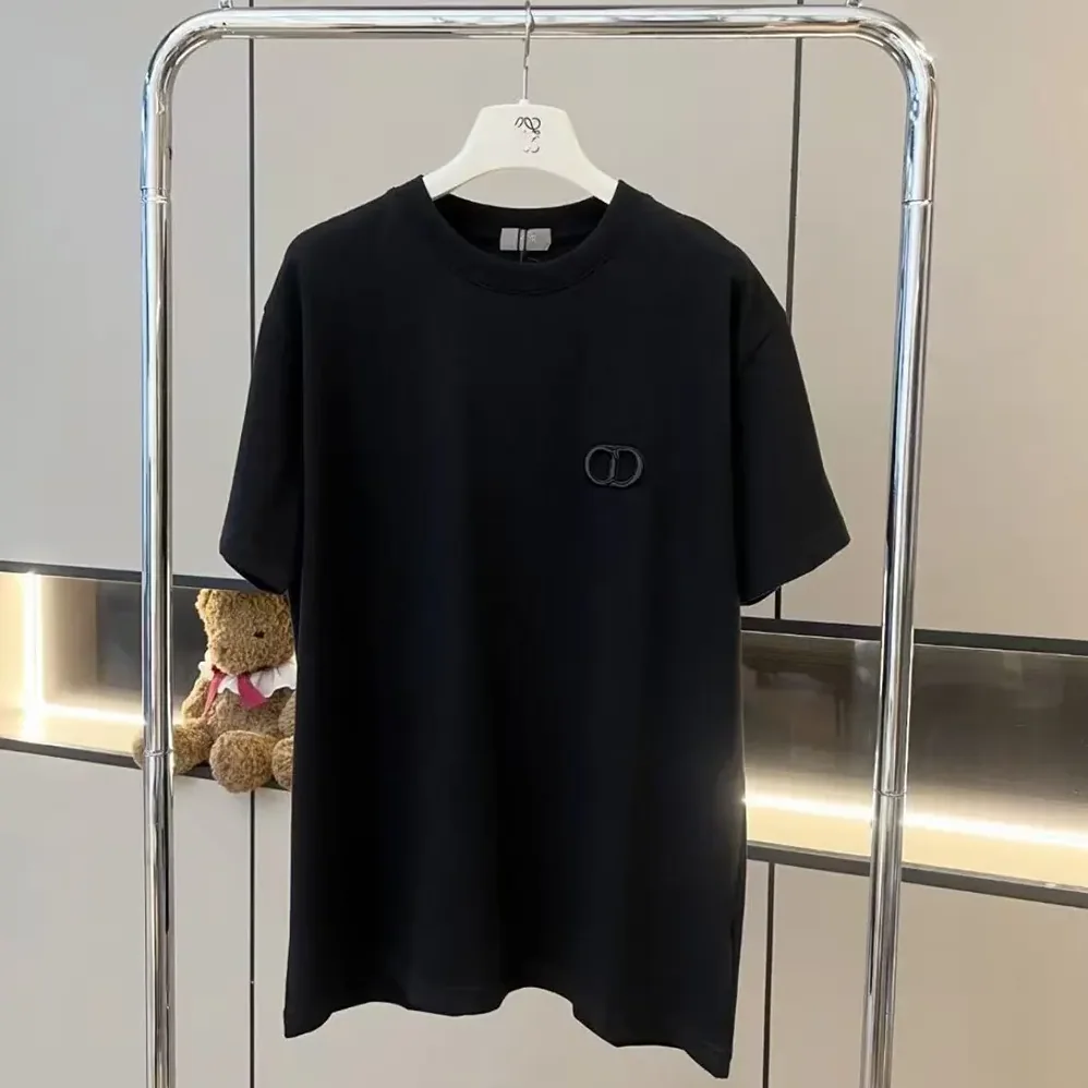 Dior CD Icon T-Shirt Regular Fit Black Cotton Jersey for Men Dior CD Icon T-Shirt Regular Fit Black Cotton Jersey for Men