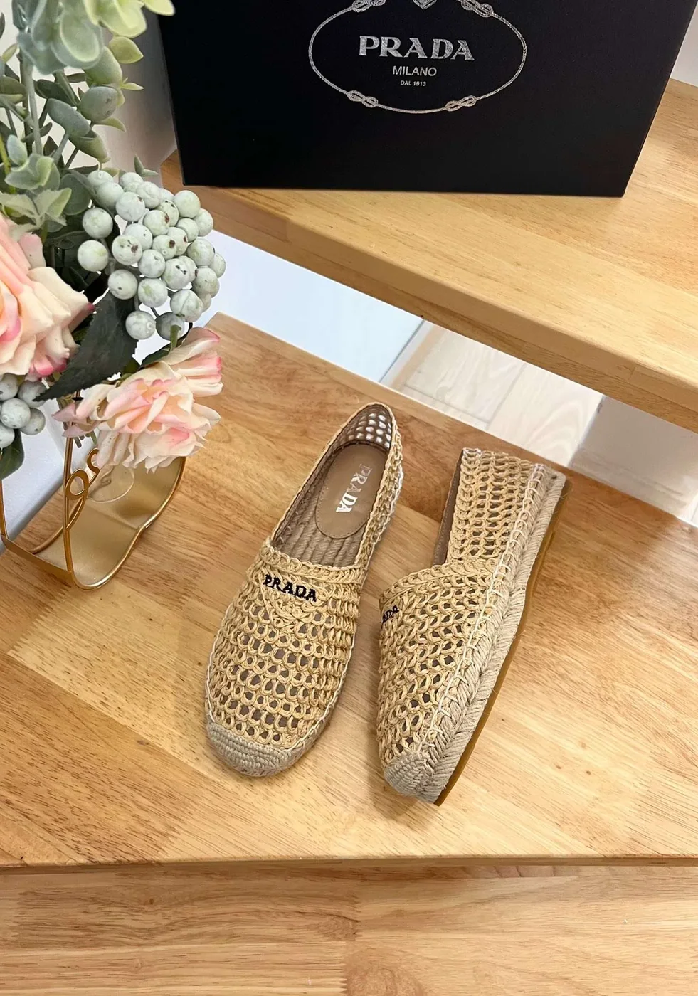 Prada Crochet Espadrilles Beige 1S055N_3LLQ_F0018_F_020