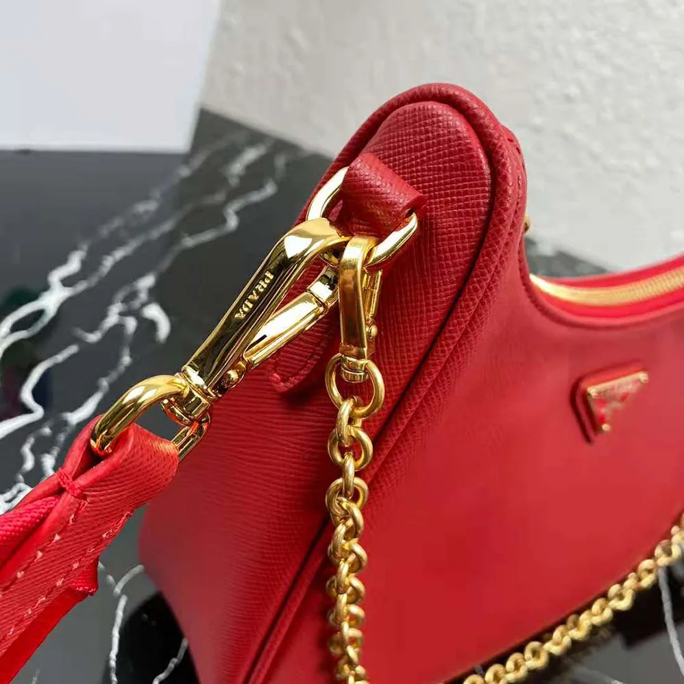 Prada Prada Re-Edition 2005 Saffiano Leather Bag for Women in Red