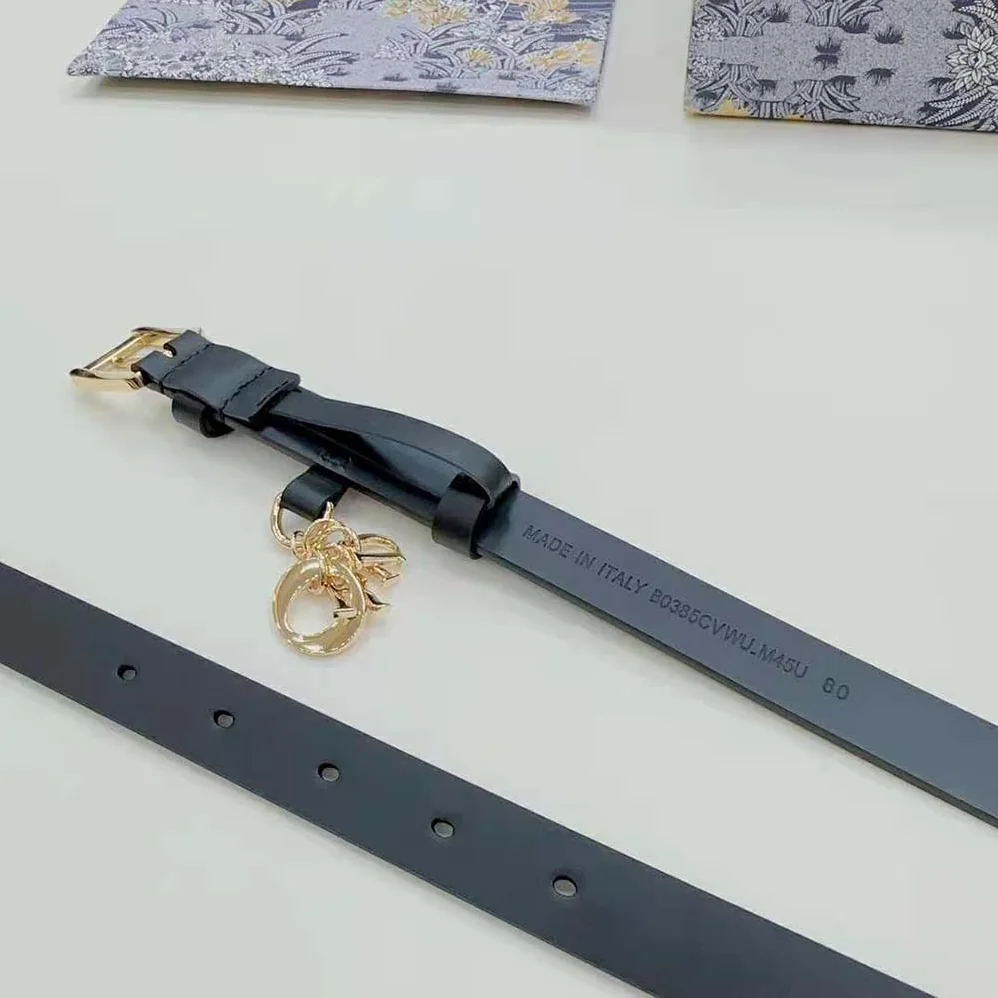 Dior Miss Dior Belt Black Smooth Calfskin 20 MM for Women Dior Miss Dior Belt Black Smooth Calfskin 20 MM for Women