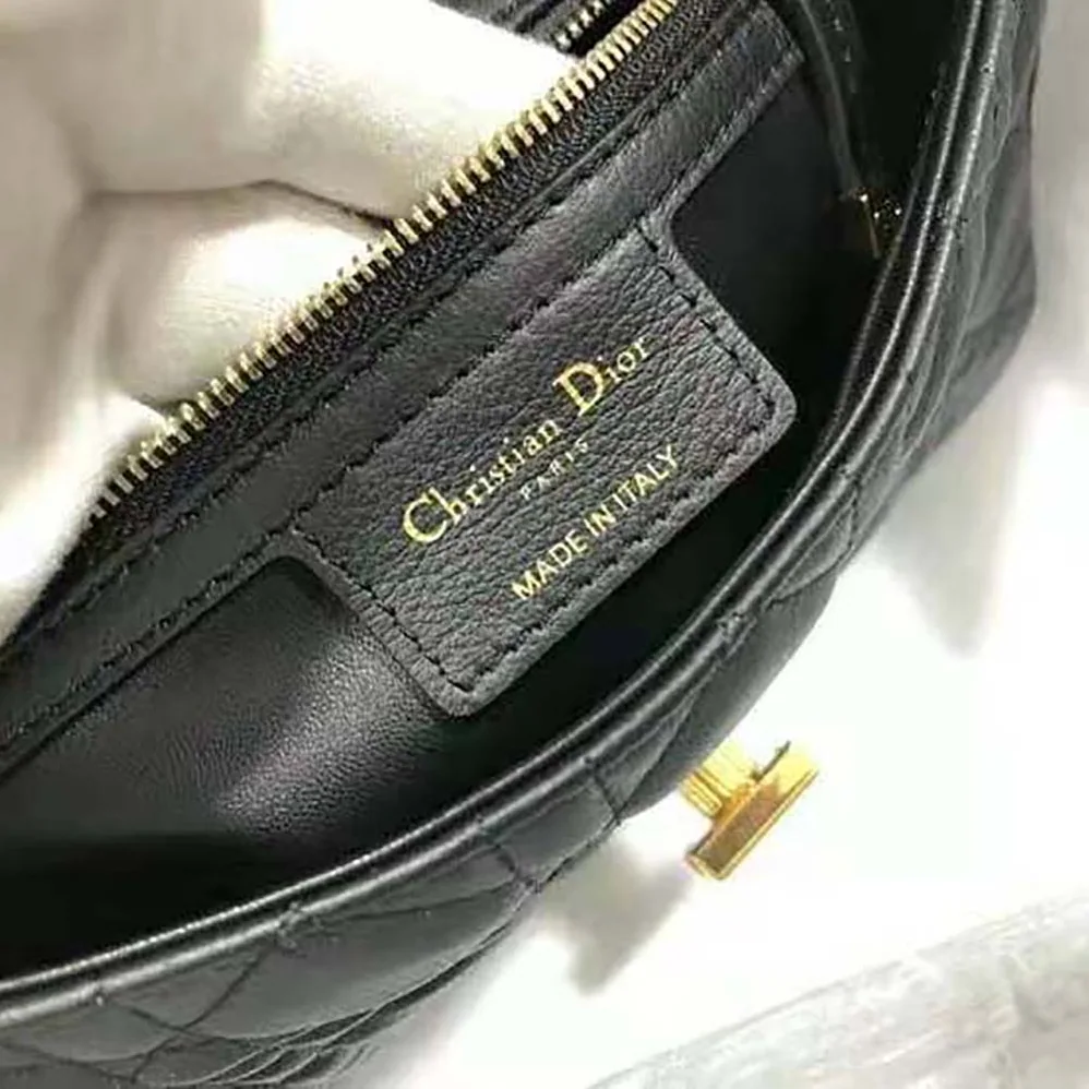 Dior Small Dior Caro Bag Lvory Supple Cannage Calfskin for Women in Black Dior Small Dior Caro Bag Lvory Supple Cannage Calfskin for Women in Black