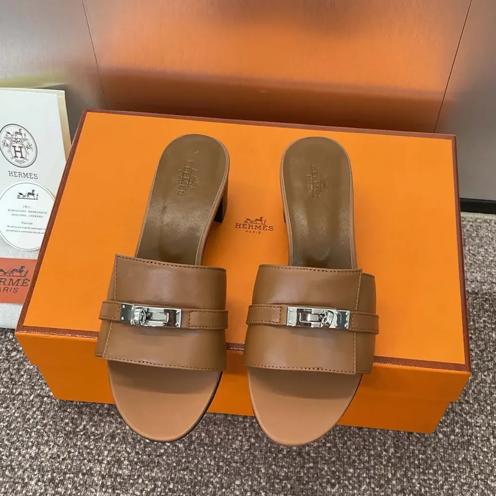 Hermes Gigi 50 Sandal for Women in Brown Hermes Gigi 50 Sandal for Women in Brown