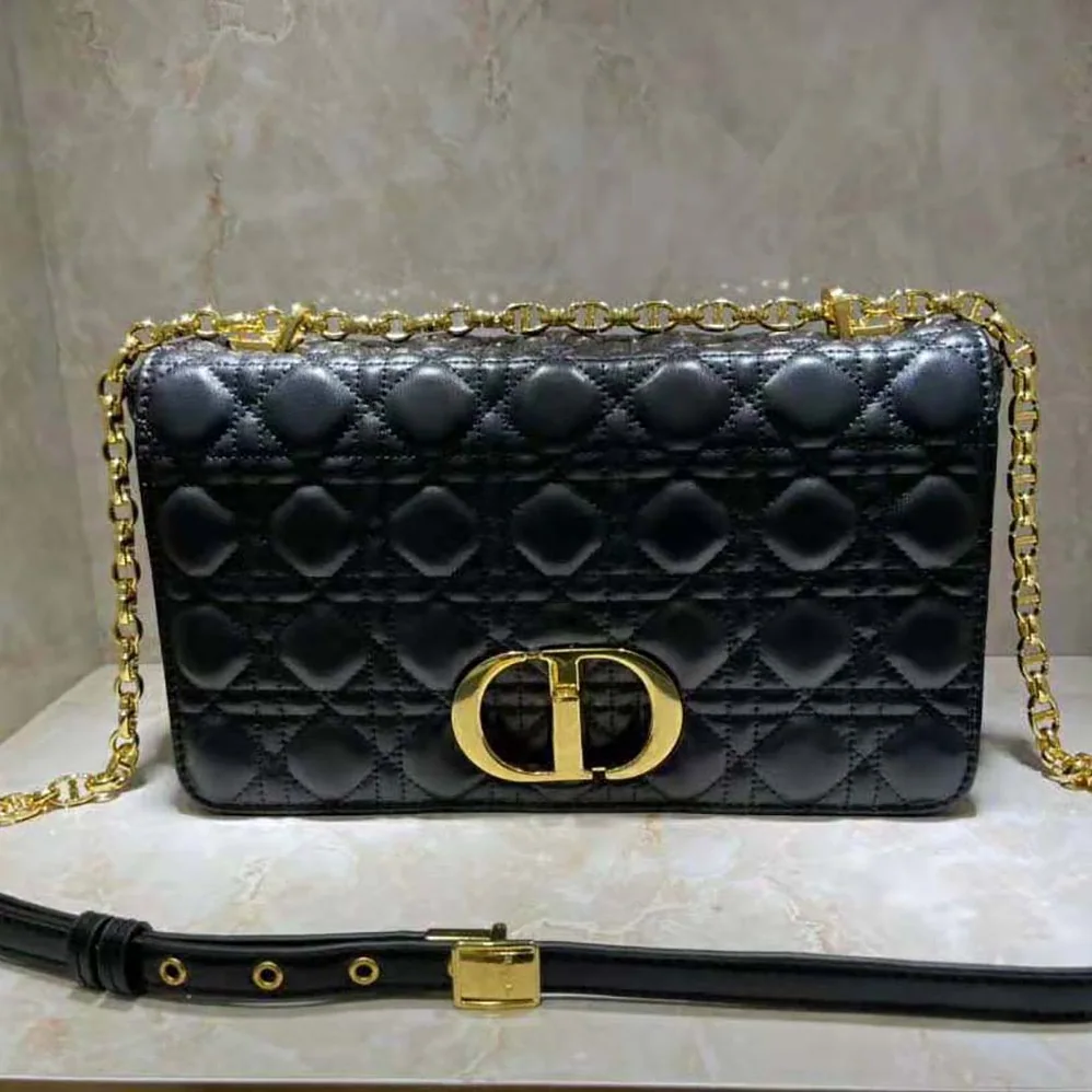 Dior Large Dior Caro Bag Black Soft Cannage Calfskin for Women