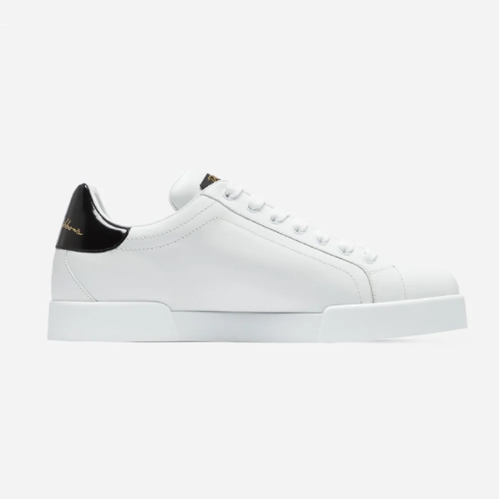 Dolce Gabbana D&G Leather Portofino Sneakers for Unisex in White Dolce Gabbana D&G Leather Portofino Sneakers for Unisex in White