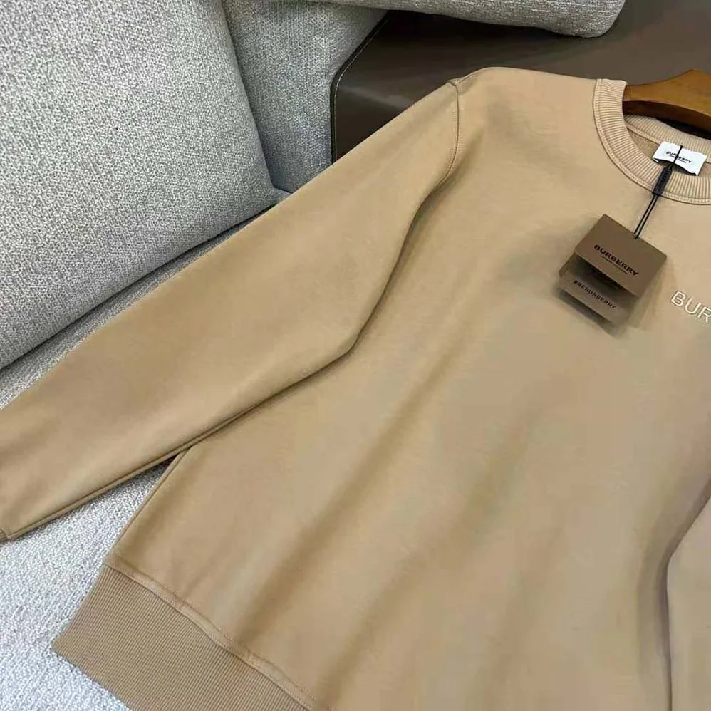 Burberry Check EKD Cotton Sweatshirt for Men in Beige