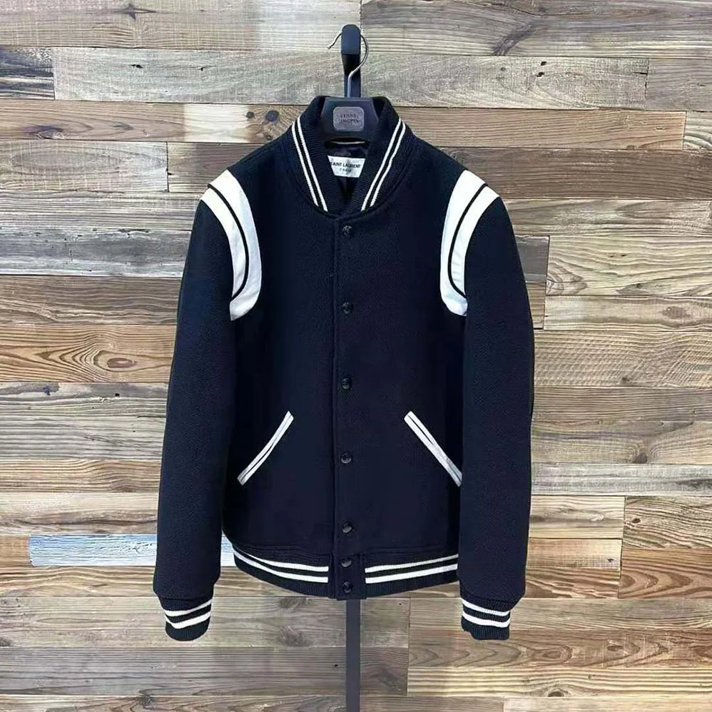Saint Laurent YSL Saint Laurent Teddy Jacket in Wool for Women in Black Saint Laurent YSL Saint Laurent Teddy Jacket in Wool for Women in Black