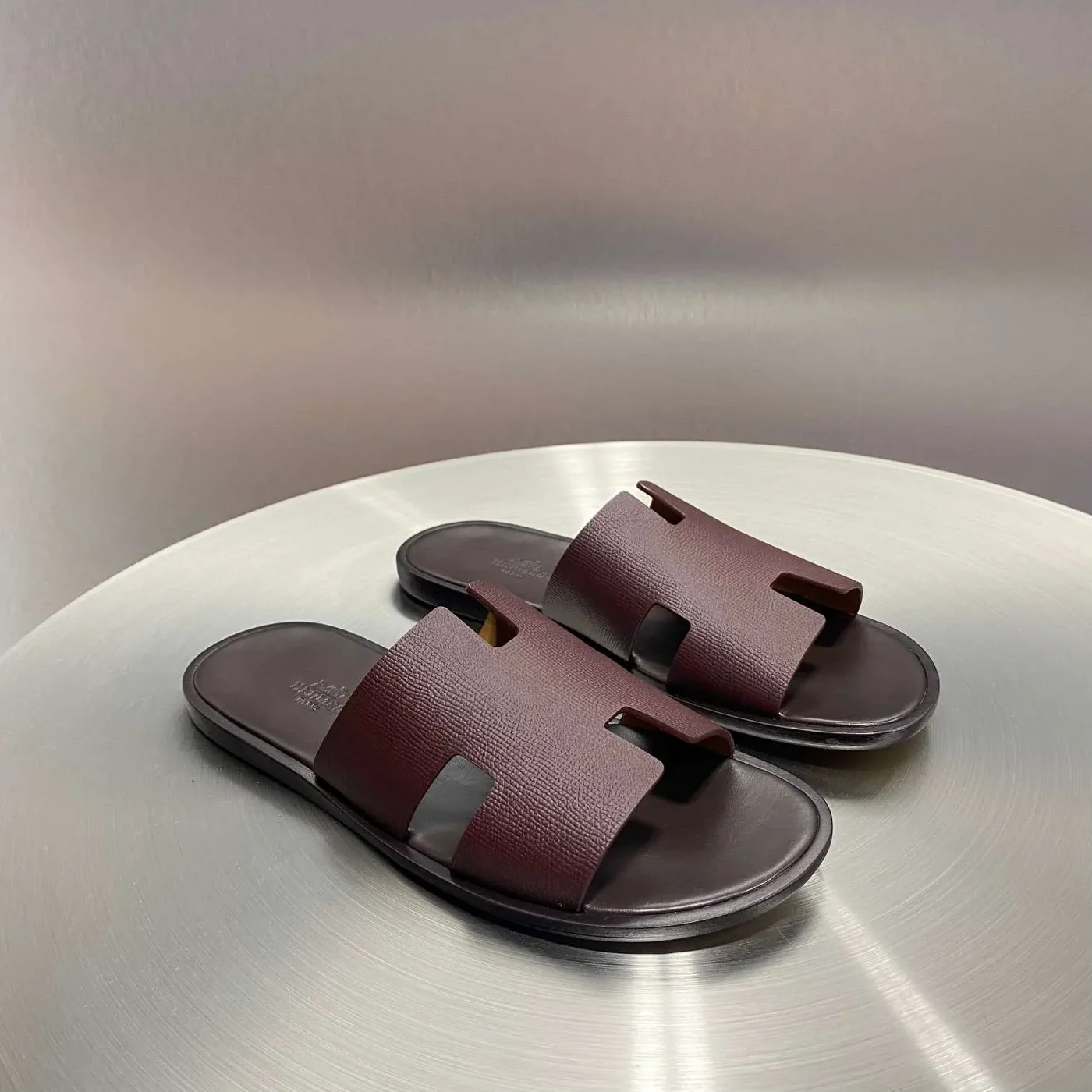 Hermes Oran Sandal Burgundy Hermes Oran Sandal Burgundy