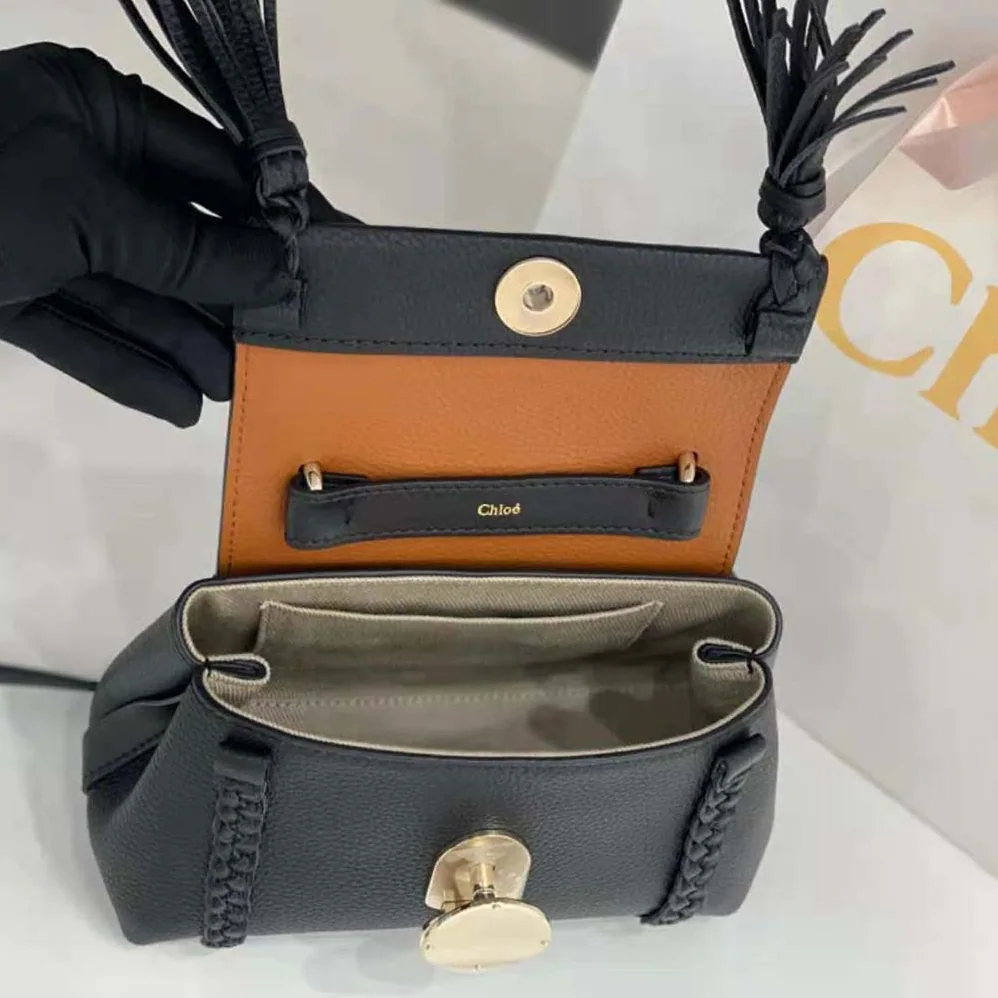 Chloe Penelope Mini Soft Shoulder Bag for Women in Black