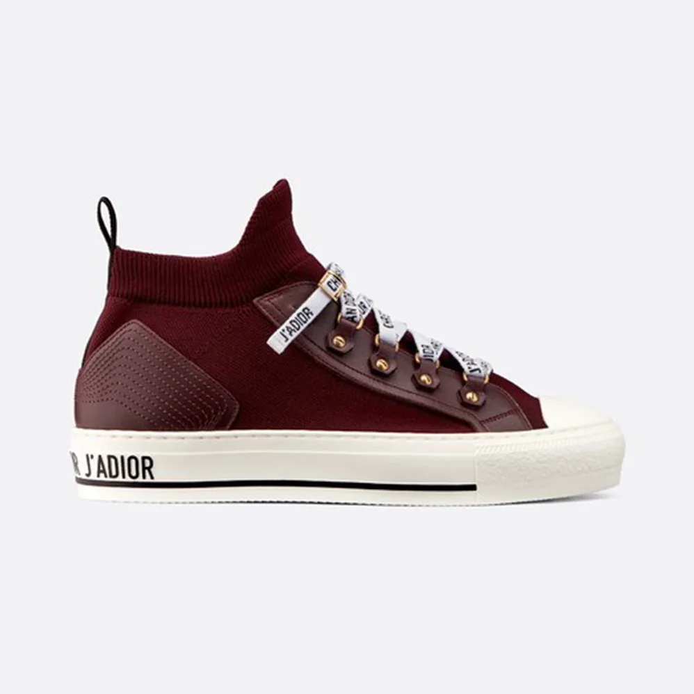 Dior Walk'N'Dior Techincal Knit Mid-Top Sneaker for Women in Red Dior Walk'N'Dior Techincal Knit Mid-Top Sneaker for Women in Red