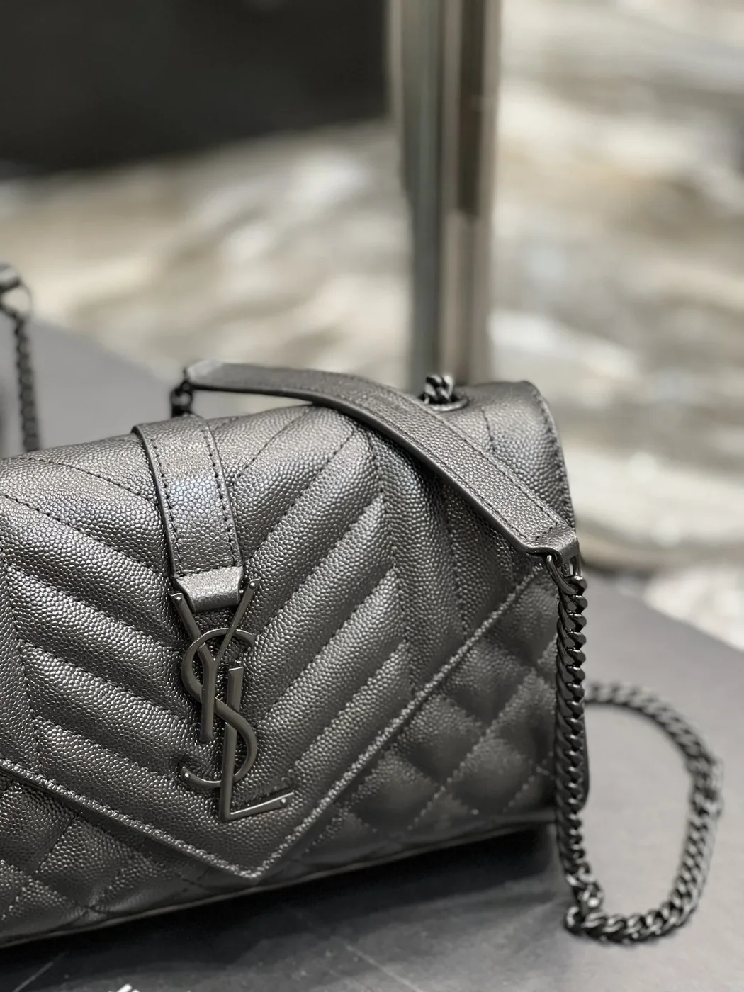 Saint Laurent Small Bag Black In Mix Matelasse in YSL Saint Laurent Small Bag Black In Mix Matelasse in YSL