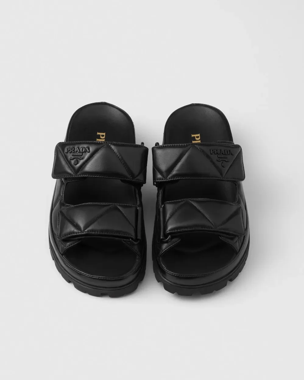 Prada Padded Nappa Sandals Black / 1X721M_038_F0002_F_020