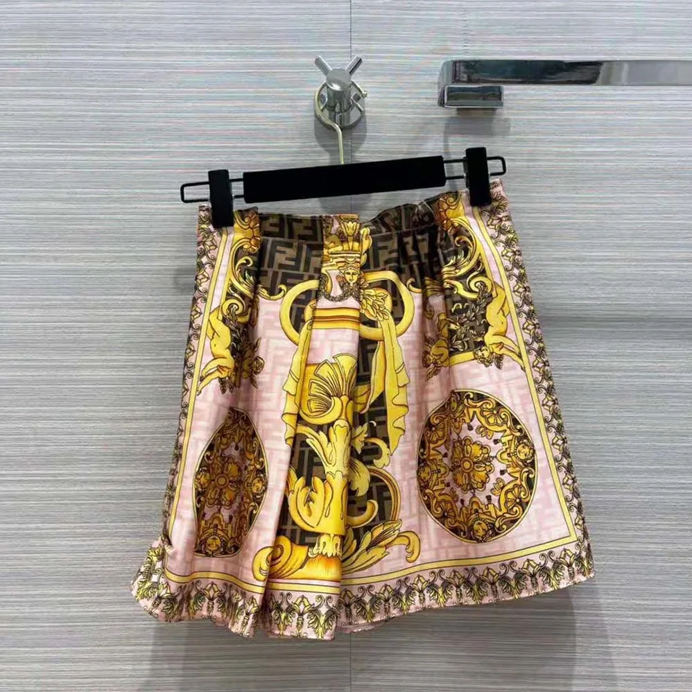 Fendi Fendace Multicolor Silk Skirt for Women