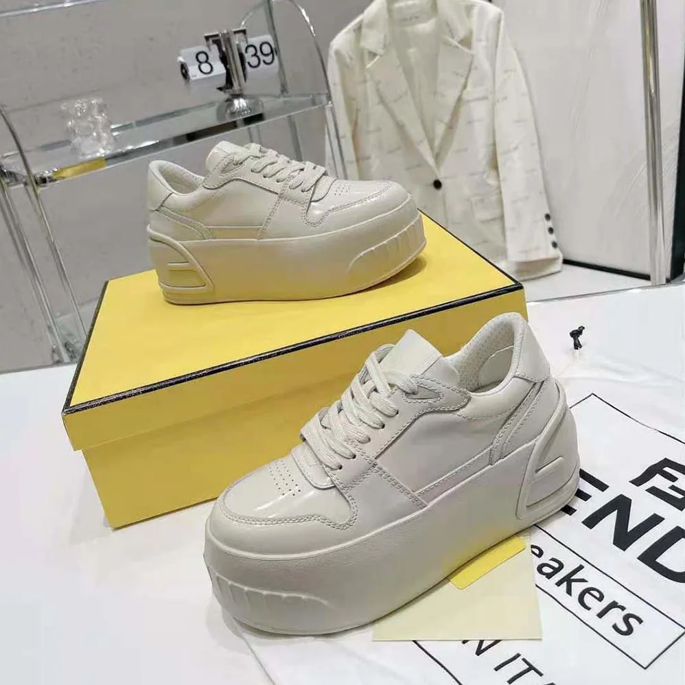 Fendi Fashion Show Beige Leather Low for Women in Tops