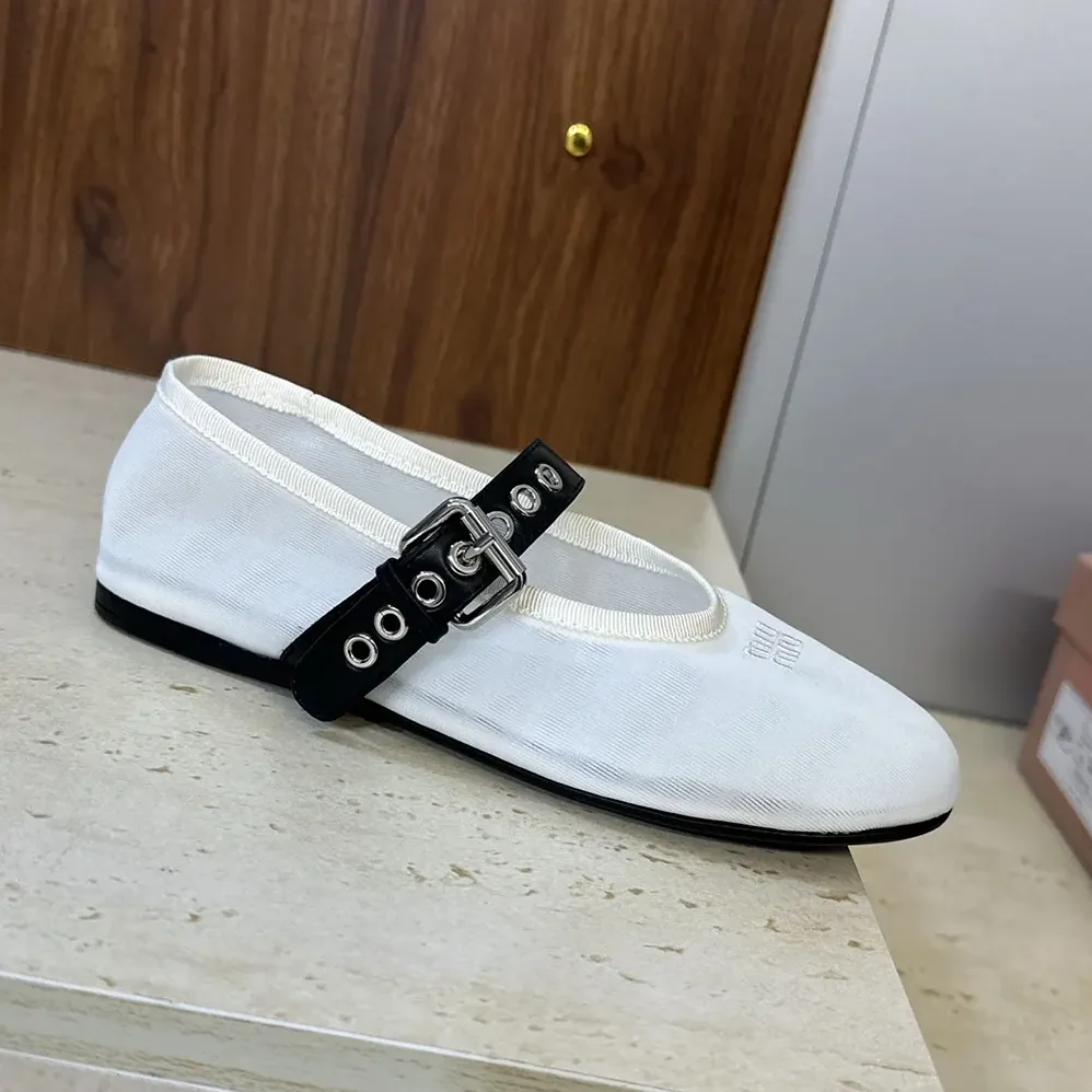 Miu Miu Mesh Fabric Ballerinas for Women