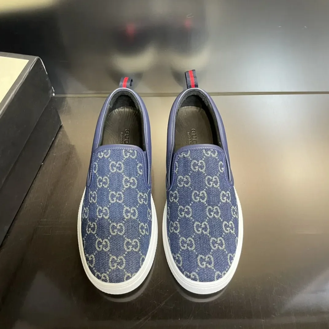 Gucci GG Supreme Slip for Men in on Sneaker Blue Gucci GG Supreme Slip for Men in on Sneaker Blue