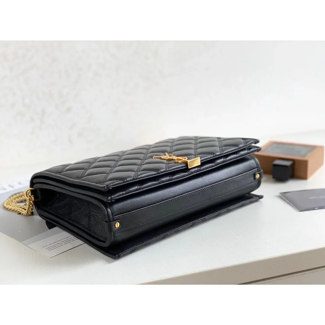 Saint Laurent Becky Small Shoulder Bag Black in YSL Saint Laurent Becky Small Shoulder Bag Black in YSL