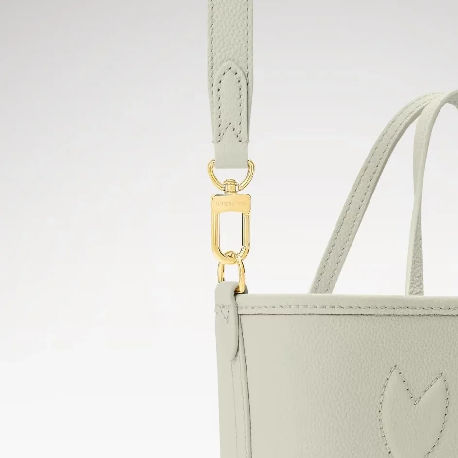 Louis Vuitton Neverfull Bandoulière Inside Out BB Tote Bag in Monogram Celadon Gold Hardware