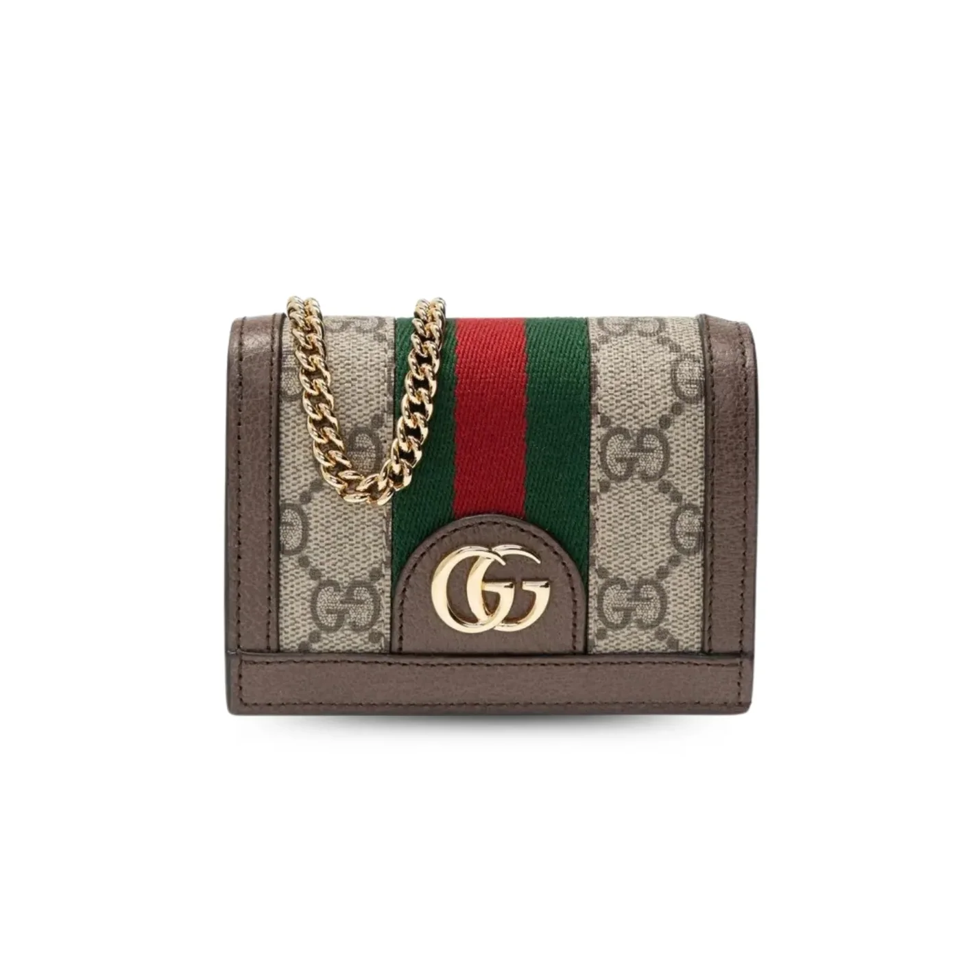 Ophidia GG Card Case Wallet Supreme Canvas Beige /