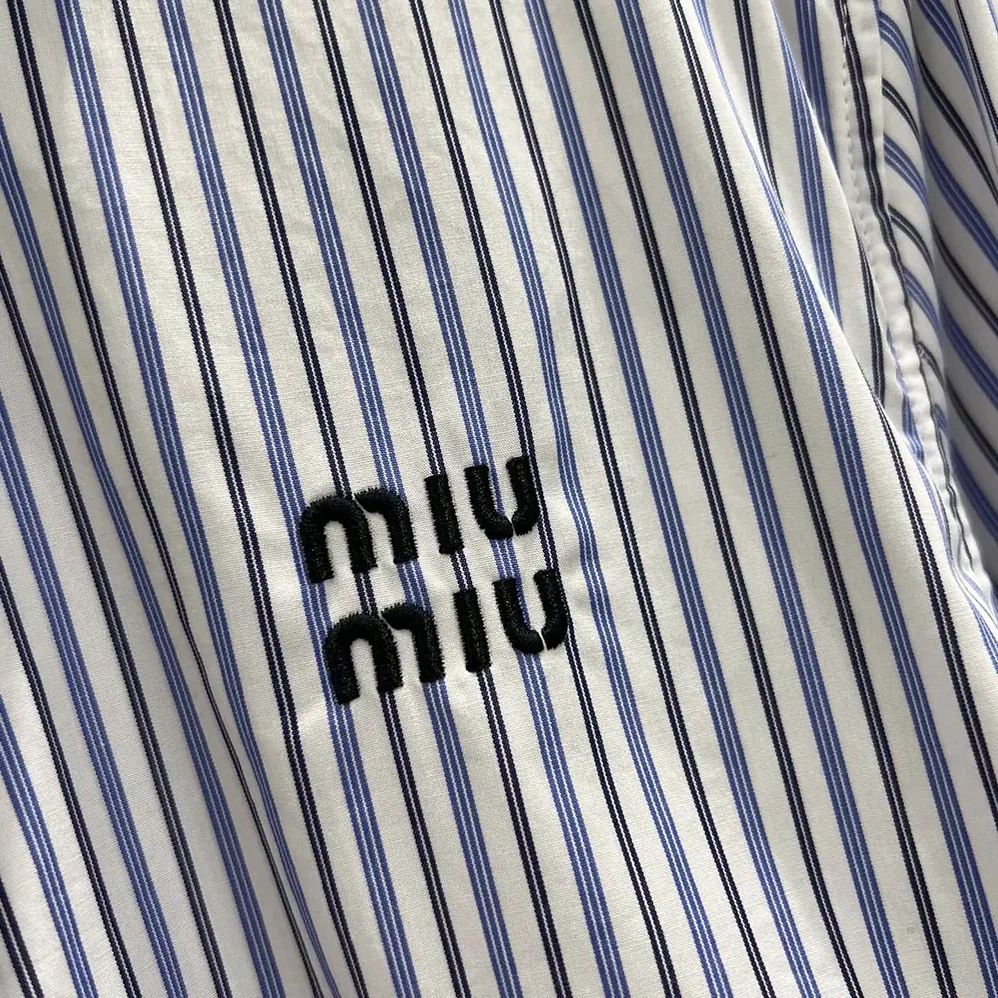 Miu Miu Striped Poplin Shirt for Women