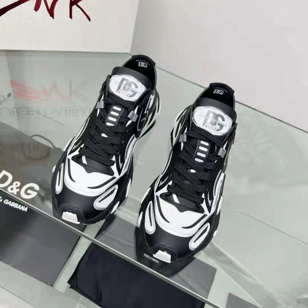 Dolce Gabbana D&G Mesh Fast Sneakers for Men in Black Dolce Gabbana D&G Mesh Fast Sneakers for Men in Black
