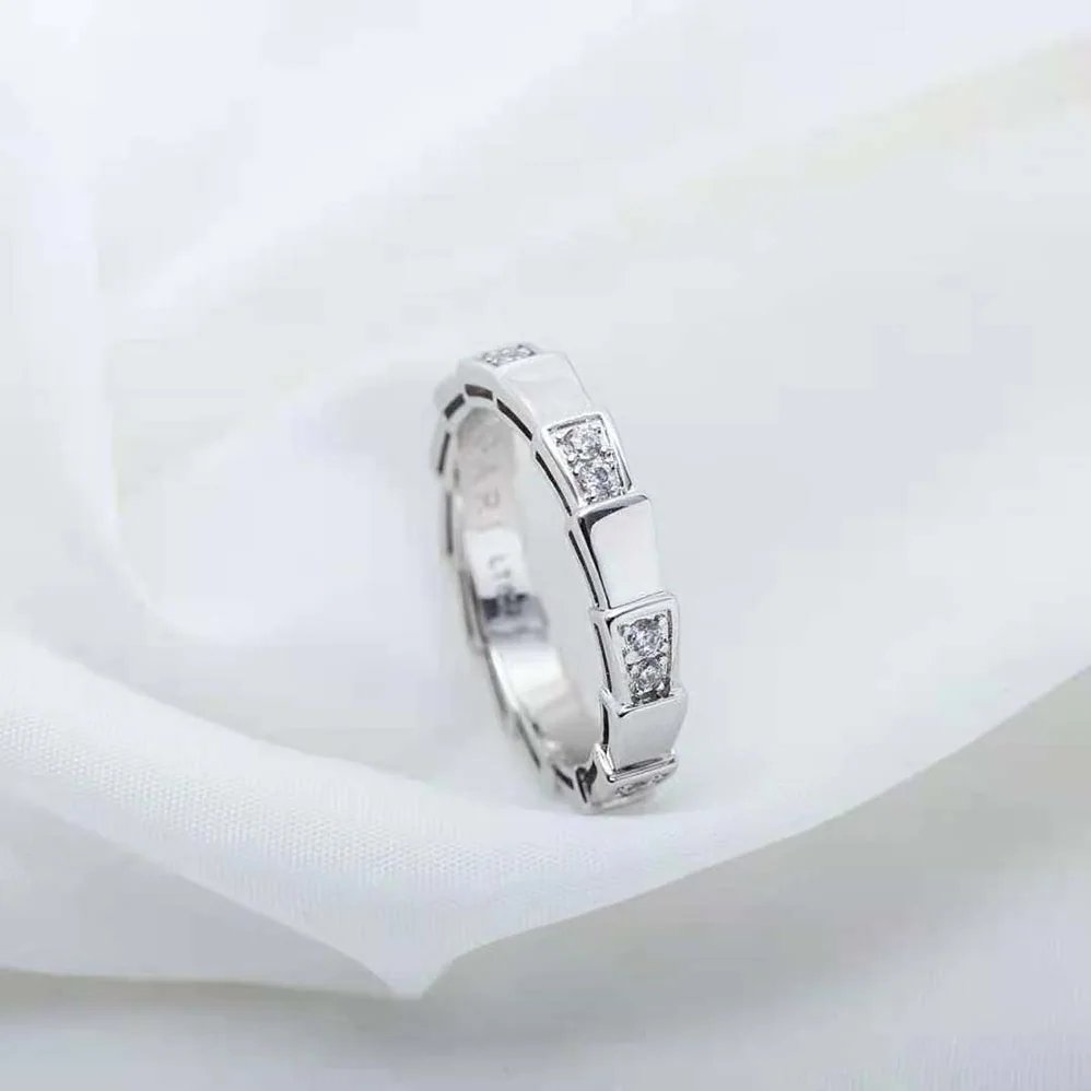 Bvlgari Use of Unconventional Materials Serpenti Viper Ring for Women in Silver