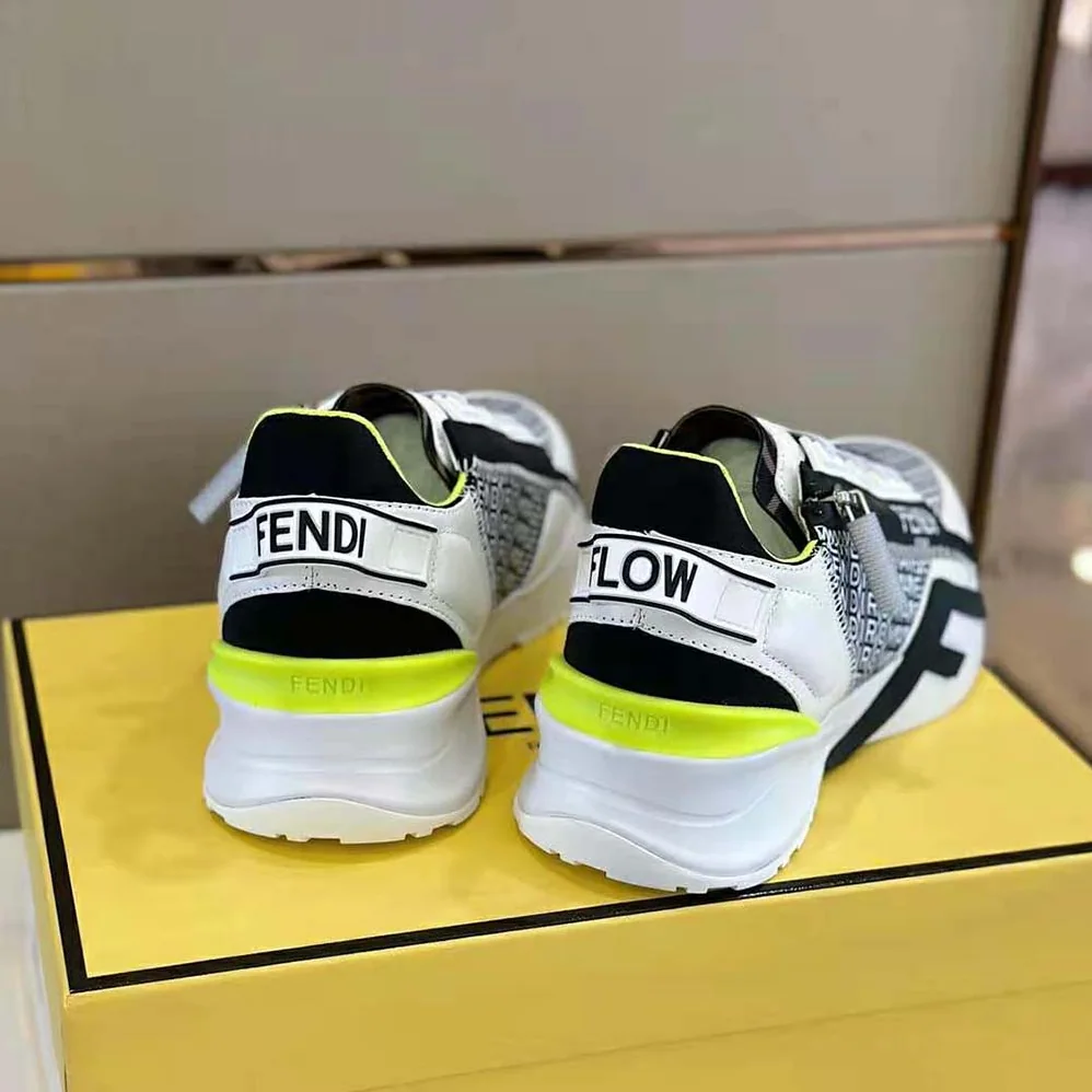Fendi Flow White Nylon Fendi by Marc Jacobs Running Sneakers for Men