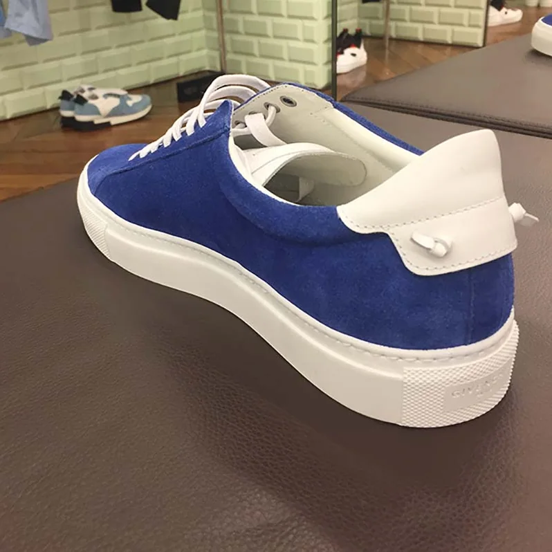 Givenchy Low Sneakers in Bicolor Suede Shoes Blue for Men Givenchy Low Sneakers in Bicolor Suede Shoes Blue for Men