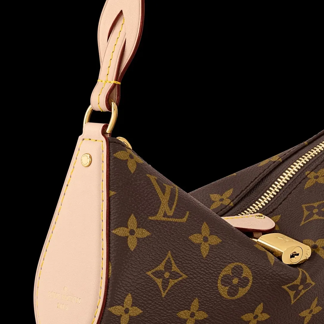Louis Vuitton Pochette Tirette Shoulder Bag in Brown Monogram Gold Hardware