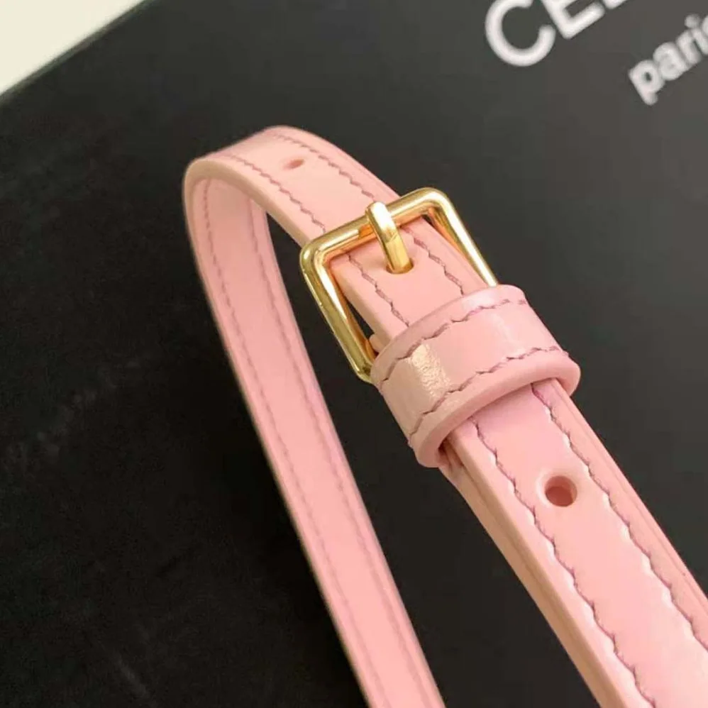 Celine Small Boston Cuir Triomphe in Smooth Calfskin for Women in Pink Celine Small Boston Cuir Triomphe in Smooth Calfskin for Women in Pink