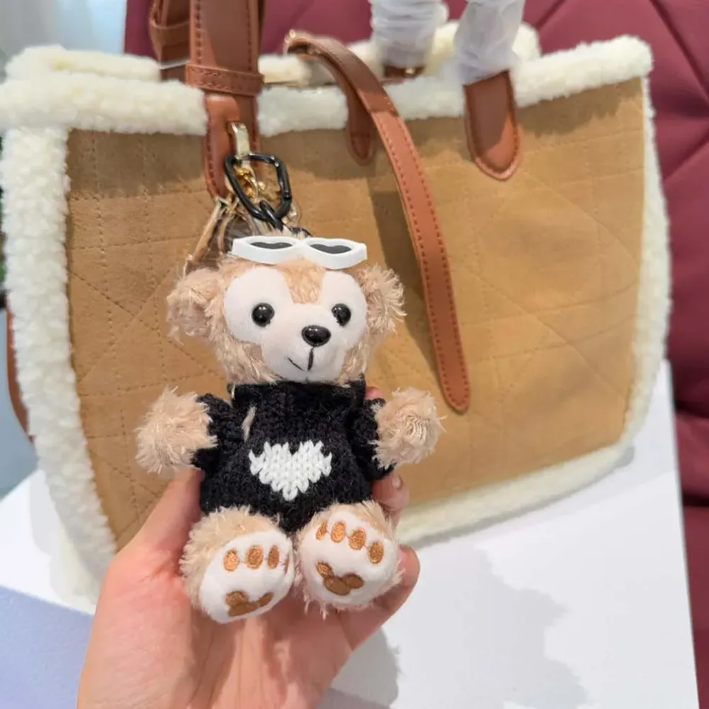 Dior Medium Dior Toujours Bag Beige Macrocannage Suede and Ecru Lambskin Shearling for Women