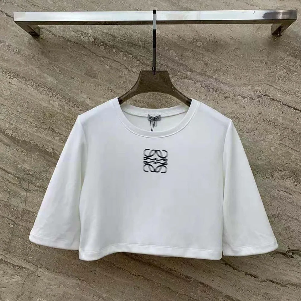Loewe Cropped T-shirt in Cotton for Women in White