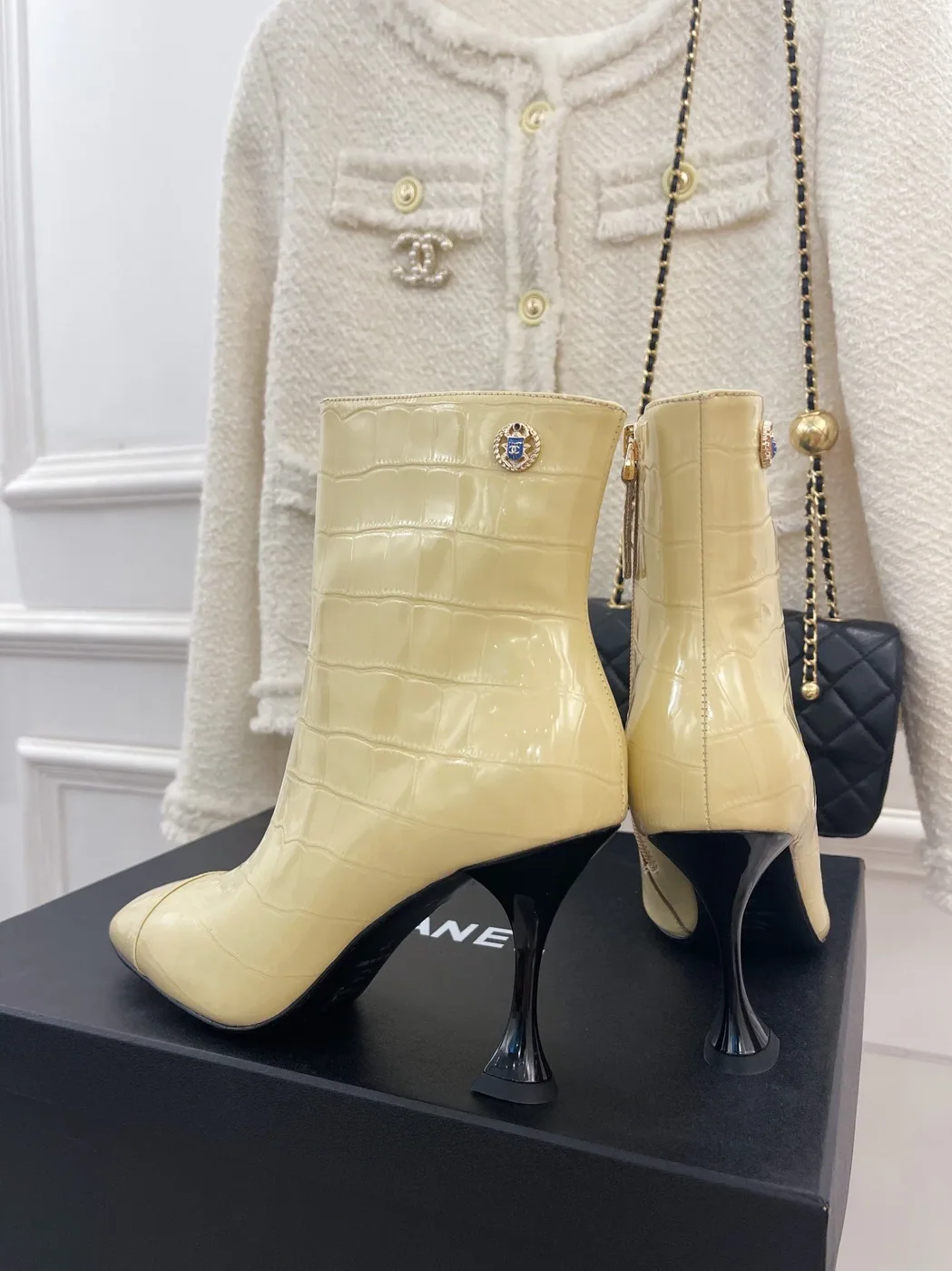 Chanel Short Boots Beige for Women Chanel Short Boots Beige for Women