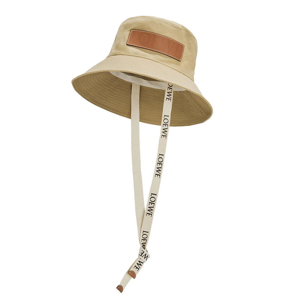 Loewe Fisherman Hat in Canvas and Calfskin for Women Loewe Fisherman Hat in Canvas and Calfskin for Women