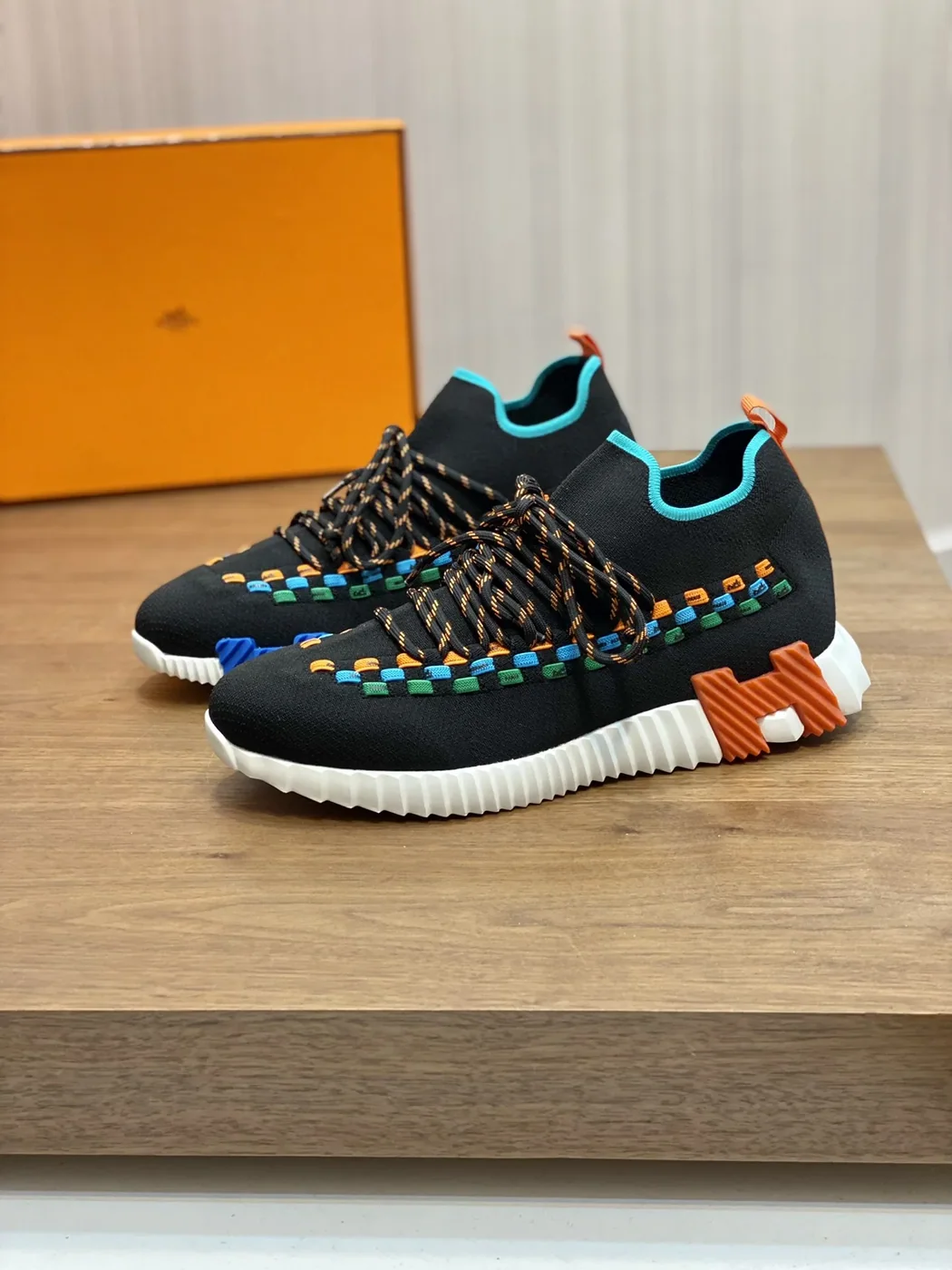 Hermes Sneakers Flex Black And Blue