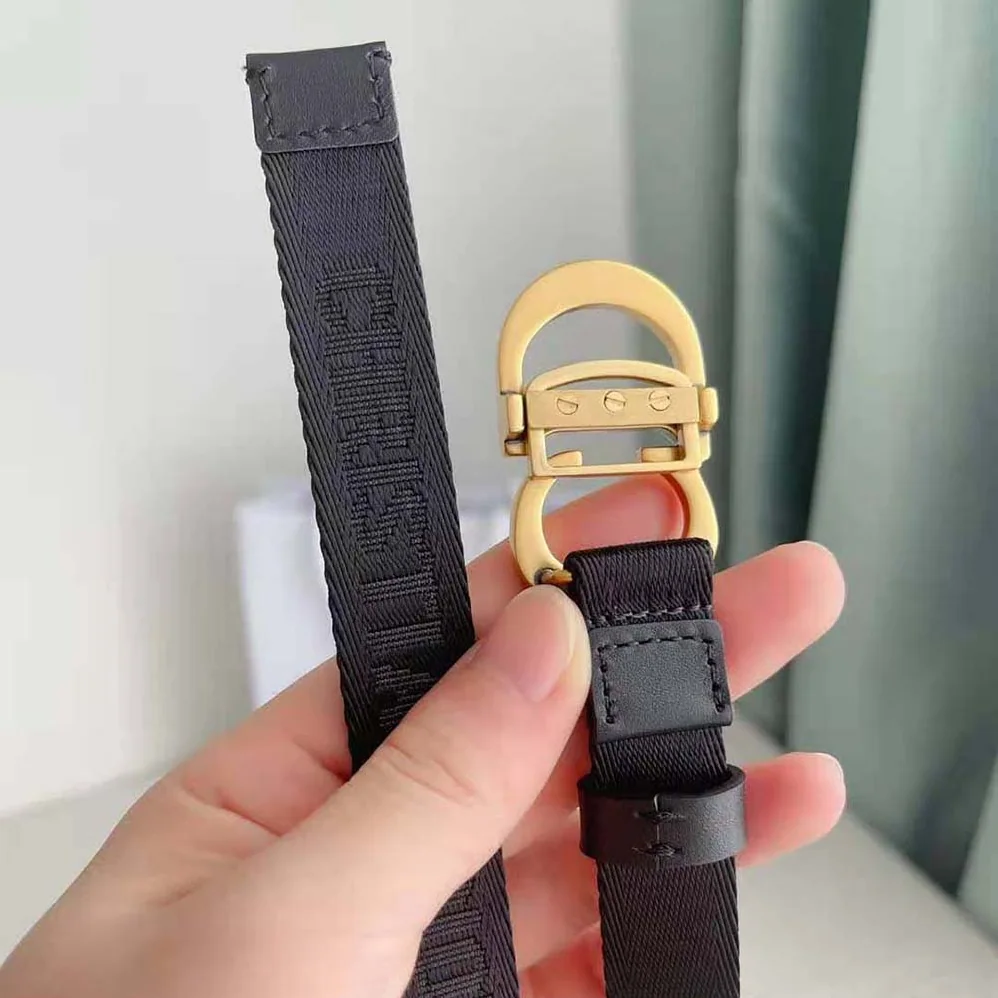 Dior Saddle Belt Black Jacquard 20 MM for Women